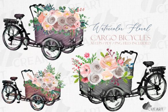 A Designer’s Review of Blush & Grey Floral Cargo Bikes Graphics