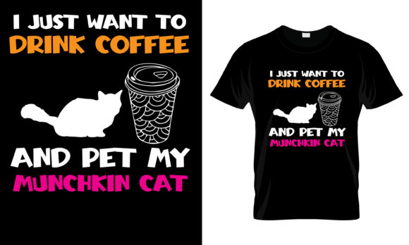 A Playful Coffee T-Shirt Design for Graphics and Print Templates