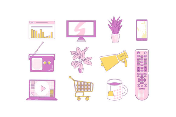 A Versatile Purple and Yellow Graphic Asset for Branding