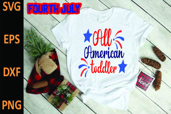 All American Toddler: A Patriotic Graphic for T-Shirt Designs