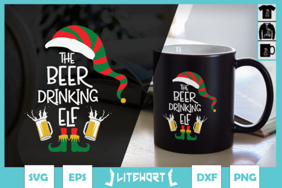 Crafting Holiday Cheer: The Beer Drinking Elf Graphic