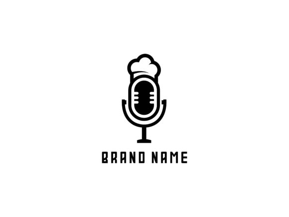 Evaluating a Chef's Mic Logo for a Cooking Podcast Brand