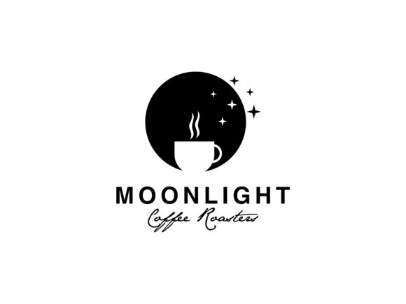 Moonlight Coffee Roaster: A Vintage Logo for Commercial Graphics