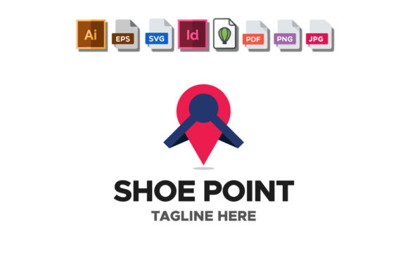 Shoe Point Logo Graphics for Handmade Businesses