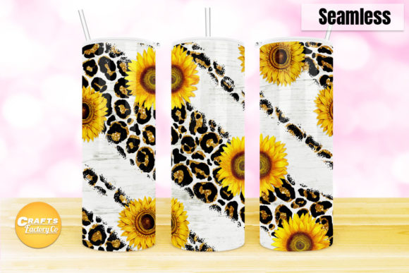 Sunflower and Cheetah Print Graphics for Local Business Crafts